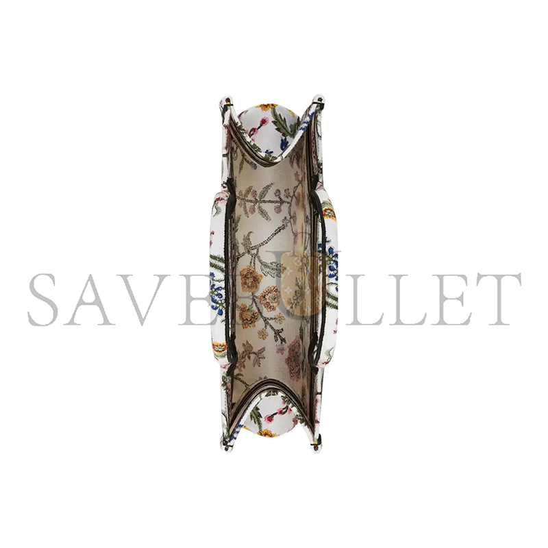 D*or canvas embroidered medium book tote m1296zeau-m933 (36*27*16.5cm)